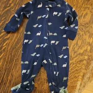 Carter's Blue Dinosaur Print Footie